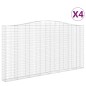 vidaXL Gabionen mit Hochbogen 4 Stk. 400x30x200/220cm Verzinktes Eisen vidaXL Gabionen mit Hochbogen 4 Stk. 400x30x200/220cm Verzinktes Eisen