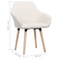 Esszimmerstühle 2 Stk. Creme Stoff Esszimmerstühle 2 Stk. Creme Stoff