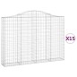 vidaXL Gabionen mit Hochbogen 15Stk. 200x30x140/160cm Verzinktes Eisen vidaXL Gabionen mit Hochbogen 15Stk. 200x30x140/160cm Verzinktes Eisen