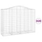 vidaXL Gabionen mit Hochbogen 20Stk. 200x50x140/160cm Verzinktes Eisen vidaXL Gabionen mit Hochbogen 20Stk. 200x50x140/160cm Verzinktes Eisen