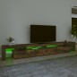 vidaXL TV-Schrank mit LED-Leuchten Räuchereiche 290x36,5x40 cm vidaXL TV-Schrank mit LED-Leuchten Räuchereiche 290x36,5x40 cm