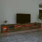 vidaXL TV-Schrank mit LED-Leuchten Räuchereiche 290x36,5x40 cm vidaXL TV-Schrank mit LED-Leuchten Räuchereiche 290x36,5x40 cm