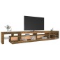 vidaXL TV-Schrank mit LED-Leuchten Räuchereiche 290x36,5x40 cm vidaXL TV-Schrank mit LED-Leuchten Räuchereiche 290x36,5x40 cm