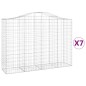 vidaXL Gabionen mit Hochbogen 7 Stk. 200x50x140/160cm Verzinktes Eisen vidaXL Gabionen mit Hochbogen 7 Stk. 200x50x140/160cm Verzinktes Eisen
