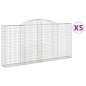 vidaXL Gabionen mit Hochbogen 5 Stk. 300x30x140/160cm Verzinktes Eisen vidaXL Gabionen mit Hochbogen 5 Stk. 300x30x140/160cm Verzinktes Eisen