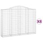 vidaXL Gabionen mit Hochbogen 8 Stk. 200x30x140/160cm Verzinktes Eisen vidaXL Gabionen mit Hochbogen 8 Stk. 200x30x140/160cm Verzinktes Eisen