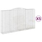 vidaXL Gabionen mit Hochbogen 5 Stk. 400x50x220/240cm Verzinktes Eisen vidaXL Gabionen mit Hochbogen 5 Stk. 400x50x220/240cm Verzinktes Eisen