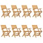 vidaXL Gartenstühle 8 Stk. Klappbar 55x62x90 cm Massivholz Teak vidaXL Gartenstühle 8 Stk. Klappbar 55x62x90 cm Massivholz Teak