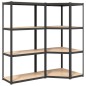 vidaXL Regale mit 4 Böden 2 Stk. Anthrazit Stahl & Holzwerkstoff vidaXL Regale mit 4 Böden 2 Stk. Anthrazit Stahl & Holzwerkstoff