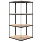 vidaXL Regale mit 4 Böden 2 Stk. Anthrazit Stahl & Holzwerkstoff vidaXL Regale mit 4 Böden 2 Stk. Anthrazit Stahl & Holzwerkstoff