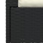 2-Sitzer-Sofa mit Kissen Schwarz Poly Rattan 2-Sitzer-Sofa mit Kissen Schwarz Poly Rattan