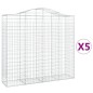 vidaXL Gabionen mit Hochbogen 5 Stk. 200x50x180/200cm Verzinktes Eisen vidaXL Gabionen mit Hochbogen 5 Stk. 200x50x180/200cm Verzinktes Eisen