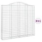 vidaXL Gabionen mit Hochbogen 11 Stk 200x30x180/200cm Verzinktes Eisen vidaXL Gabionen mit Hochbogen 11 Stk 200x30x180/200cm Verzinktes Eisen