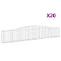 vidaXL Gabionen mit Hochbogen 20 Stk. 400x30x60/80 cm Verzinktes Eisen vidaXL Gabionen mit Hochbogen 20 Stk. 400x30x60/80 cm Verzinktes Eisen