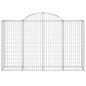 vidaXL Gabionen mit Hochbogen 3 Stk. 200x50x120/140cm Verzinktes Eisen vidaXL Gabionen mit Hochbogen 3 Stk. 200x50x120/140cm Verzinktes Eisen