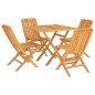 vidaXL 5-tlg. Garten-Essgruppe Massivholz Teak vidaXL 5-tlg. Garten-Essgruppe Massivholz Teak