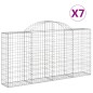 vidaXL Gabionen mit Hochbogen 7 Stk. 200x30x100/120cm Verzinktes Eisen vidaXL Gabionen mit Hochbogen 7 Stk. 200x30x100/120cm Verzinktes Eisen