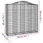 vidaXL Gabionen mit Hochbogen 3 Stk. 200x50x180/200cm Verzinktes Eisen vidaXL Gabionen mit Hochbogen 3 Stk. 200x50x180/200cm Verzinktes Eisen