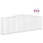 vidaXL Gabionen mit Hochbogen 15Stk. 400x30x120/140cm Verzinktes Eisen vidaXL Gabionen mit Hochbogen 15Stk. 400x30x120/140cm Verzinktes Eisen
