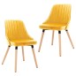 323059 Dining Chairs 2 pcs Yellow Velvet 323059 Dining Chairs 2 pcs Yellow Velvet
