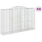 vidaXL Gabionen mit Hochbogen 8 Stk. 300x50x180/200cm Verzinktes Eisen vidaXL Gabionen mit Hochbogen 8 Stk. 300x50x180/200cm Verzinktes Eisen