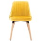 323059 Dining Chairs 2 pcs Yellow Velvet 323059 Dining Chairs 2 pcs Yellow Velvet