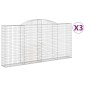 vidaXL Gabionen mit Hochbogen 3 Stk. 300x30x140/160cm Verzinktes Eisen vidaXL Gabionen mit Hochbogen 3 Stk. 300x30x140/160cm Verzinktes Eisen