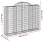 vidaXL Gabionen mit Hochbogen 5 Stk. 200x30x140/160cm Verzinktes Eisen vidaXL Gabionen mit Hochbogen 5 Stk. 200x30x140/160cm Verzinktes Eisen