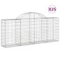 vidaXL Gabionen mit Hochbogen 25 Stk. 200x30x80/100cm Verzinktes Eisen vidaXL Gabionen mit Hochbogen 25 Stk. 200x30x80/100cm Verzinktes Eisen