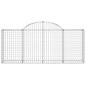 vidaXL Gabionen mit Hochbogen 25 Stk. 200x30x80/100cm Verzinktes Eisen vidaXL Gabionen mit Hochbogen 25 Stk. 200x30x80/100cm Verzinktes Eisen