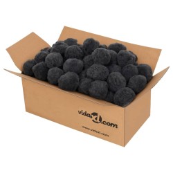 vidaXL Pool-Filterbälle Geruchsbeseitigung Schwarz 1400 g Polyethylen