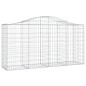 vidaXL Gabionen mit Hochbogen 2 Stk. 200x50x100/120cm Verzinktes Eisen vidaXL Gabionen mit Hochbogen 2 Stk. 200x50x100/120cm Verzinktes Eisen