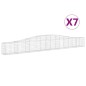 vidaXL Gabionen mit Hochbogen 7 Stk. 400x30x40/60 cm Verzinktes Eisen vidaXL Gabionen mit Hochbogen 7 Stk. 400x30x40/60 cm Verzinktes Eisen
