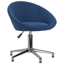 Esszimmerstühle 2 Stk. Drehbar Blau Stoff