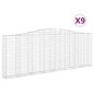 vidaXL Gabionen mit Hochbogen 9 Stk. 400x30x140/160cm Verzinktes Eisen vidaXL Gabionen mit Hochbogen 9 Stk. 400x30x140/160cm Verzinktes Eisen