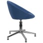 Esszimmerstühle 2 Stk. Drehbar Blau Stoff Esszimmerstühle 2 Stk. Drehbar Blau Stoff
