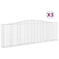vidaXL Gabionen mit Hochbogen 3 Stk. 400x30x120/140cm Verzinktes Eisen vidaXL Gabionen mit Hochbogen 3 Stk. 400x30x120/140cm Verzinktes Eisen