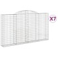 vidaXL Gabionen mit Hochbogen 7 Stk. 300x30x160/180cm Verzinktes Eisen vidaXL Gabionen mit Hochbogen 7 Stk. 300x30x160/180cm Verzinktes Eisen