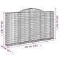 vidaXL Gabionen mit Hochbogen 7 Stk. 300x30x160/180cm Verzinktes Eisen vidaXL Gabionen mit Hochbogen 7 Stk. 300x30x160/180cm Verzinktes Eisen