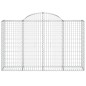 vidaXL Gabionen mit Hochbogen 20Stk. 200x50x120/140cm Verzinktes Eisen vidaXL Gabionen mit Hochbogen 20Stk. 200x50x120/140cm Verzinktes Eisen