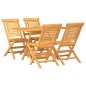 vidaXL 5-tlg. Garten-Essgruppe Massivholz Teak vidaXL 5-tlg. Garten-Essgruppe Massivholz Teak