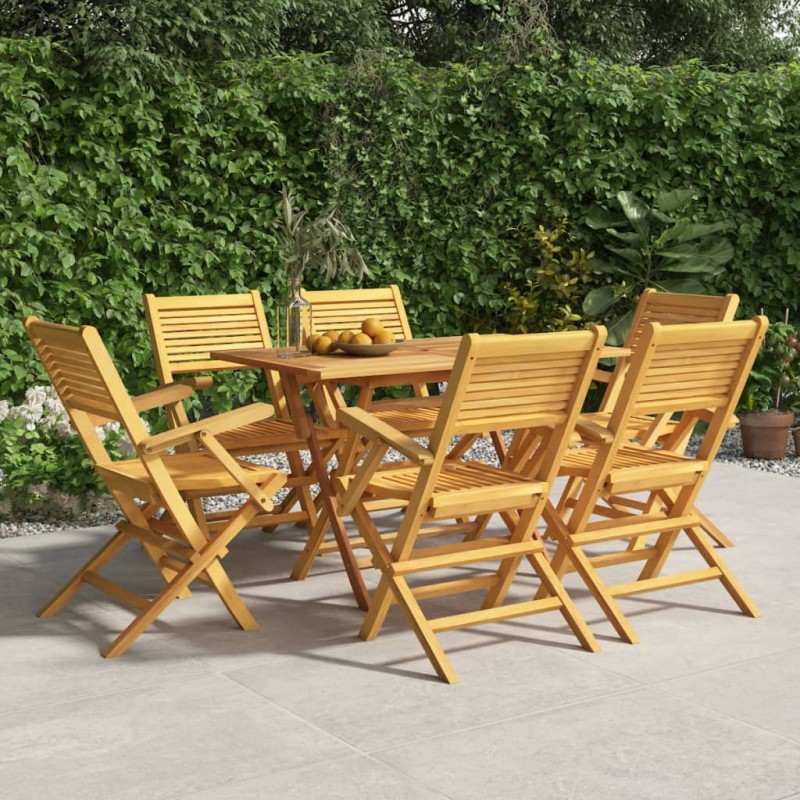 vidaXL Gartenstühle 6 Stk. Klappbar 55x62x90 cm Massivholz Teak vidaXL Gartenstühle 6 Stk. Klappbar 55x62x90 cm Massivholz Teak