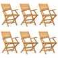 vidaXL Gartenstühle 6 Stk. Klappbar 55x62x90 cm Massivholz Teak vidaXL Gartenstühle 6 Stk. Klappbar 55x62x90 cm Massivholz Teak