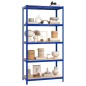 vidaXL Regale mit 5 Böden 4 Stk. Blau Stahl & Holzwerkstoff vidaXL Regale mit 5 Böden 4 Stk. Blau Stahl & Holzwerkstoff