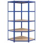 vidaXL Regale mit 5 Böden 4 Stk. Blau Stahl & Holzwerkstoff vidaXL Regale mit 5 Böden 4 Stk. Blau Stahl & Holzwerkstoff