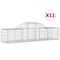 vidaXL Gabionen mit Hochbogen 11 Stk. 200x50x40/60 cm Verzinktes Eisen vidaXL Gabionen mit Hochbogen 11 Stk. 200x50x40/60 cm Verzinktes Eisen