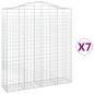vidaXL Gabionen mit Hochbogen 7 Stk. 200x50x220/240cm Verzinktes Eisen vidaXL Gabionen mit Hochbogen 7 Stk. 200x50x220/240cm Verzinktes Eisen