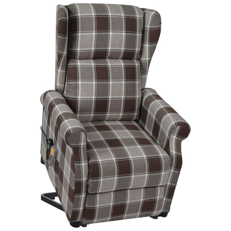 Massagesessel mit Aufstehhilfe Braun Stoff Massagesessel mit Aufstehhilfe Braun Stoff