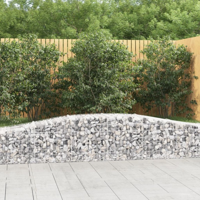 vidaXL Gabionen mit Hochbogen 8 Stk. 400x50x40/60cm Verzinktes Eisen vidaXL Gabionen mit Hochbogen 8 Stk. 400x50x40/60cm Verzinktes Eisen