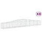 vidaXL Gabionen mit Hochbogen 8 Stk. 400x50x40/60cm Verzinktes Eisen vidaXL Gabionen mit Hochbogen 8 Stk. 400x50x40/60cm Verzinktes Eisen
